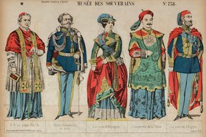 Royalty (farget gravering) av French School