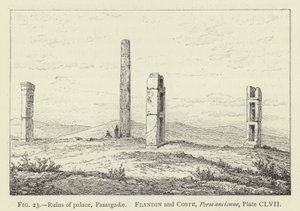 Ruinene av palasset, Pasargadae av French School