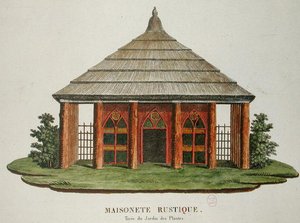 Rustikk hus i Jardin des Plantes, Paris av French School