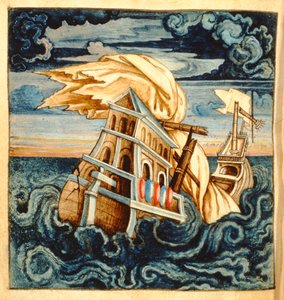 SMM2 s.11 Shipwreck, fra Theatre des Vices et Vertus, av Jan van der Noot (ca. 1539-95) av French School