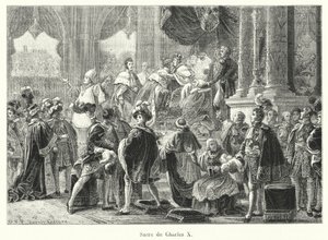 Sacre de Charles X (gravering) av French School
