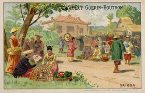Saigon (chromolitho) av French School
