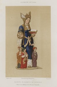 Den hellige Elizabeth av Ungarn av French School