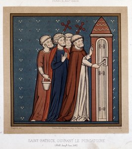 Saint Patrick (eller Patrick), åpning av skjærsilden - Patrick av Irland - Saint Patrick - Apostel av Irland - av French School