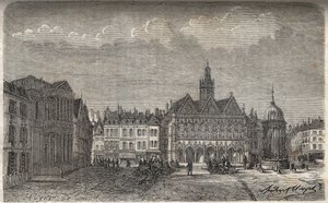 Saint Quentin (Saint-Quentin) avdeling i Aisne - gravering i "Histoire de France" av Victor Duruy (1811-1894) - 1882 av French School