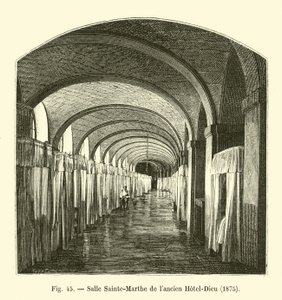 Sainte-Marthe-rommet til det tidligere Hotel-Dieu, 1875 av French School