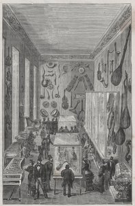 Hall of the National Conservatory of Music Museum of Paris - Gravering i "Sciences à la range de tous - fysikk og populær kjemi"" av Alexis Clerc - Slutten av 1800-tallet - Privat samling av French School