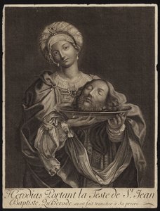 Salome bærer hodet til døperen Johannes på en tallerken av French School