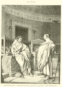Salong fra 1861, Maleri, To augurer kan ikke se på hverandre uten å le (gravering) av French School