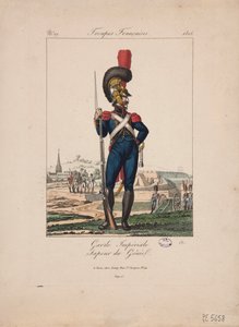 Sapper av den keiserlige garde, franske tropper, nr.19 av French School