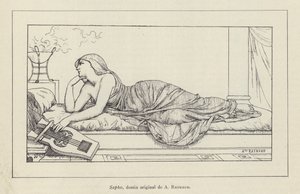 Sappho (litho) av French School