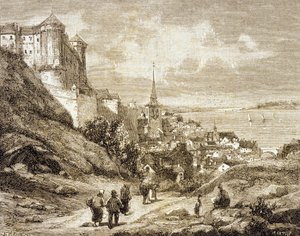 Saumur, Frankrike (gravering) av French School