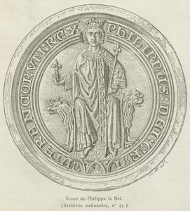 Segl av Philip the Fair (gravering) av French School