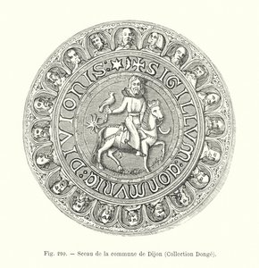 Segl fra Dijon kommune, Collection Donge (gravering) av French School