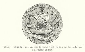 Segl fra den engelske byen Boston av French School