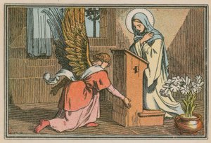 Scene fra Jesu liv (farget gravering) av French School
