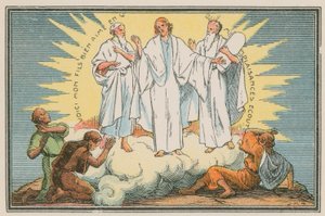 Scene fra Jesu liv (farget gravering) av French School