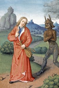 Scene for fristelse av French School