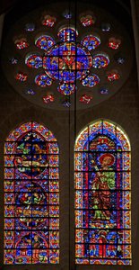 Scener angående St Vincents død; St Paul; en Montfort-ridder i rosen (w110) av French School