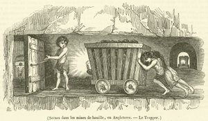 Scener i kullgruvene, England, The Trapper av French School