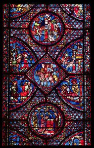 Scener fra Karl den Stores liv (747-814) fra ambulatoriet, ca. 1215-25 av French School