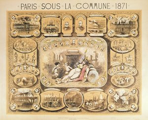 Scener fra Paris-kommunen, 1871 av French School