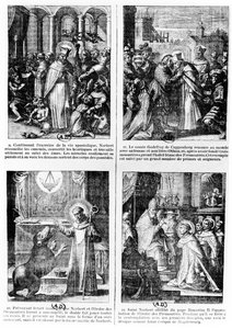 Scener fra livet til Saint Norbert, grunnleggeren av den premonstratensiske kanonordenen av French School