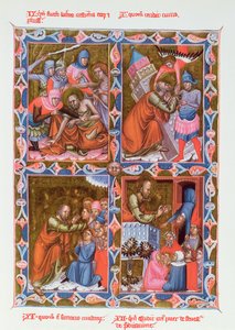 Scener fra livet til Saint Paul, faksimile av et manuskript fra 1400-tallet av Legendaire des Anjou-Hongrie, skolen i Bologna av French School
