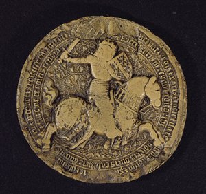 Segl av Ludvig I av Anjou (1339–84) konge av Sicilia, 1383 av French School