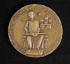 Andre segl av Raymond VII (1197-1249) fra Toulouse (voks) av French School