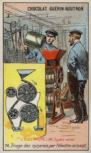 Separere malm ved hjelp av en elektromagnet (chromolitho) av French School
