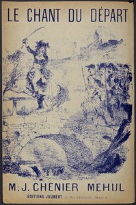 Noteromslag for ""Le chant du départ"" tekster av Chénier, musikk av Mehul av French School