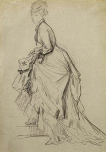 Viser en ankel, ca. 1880 (kritt på papir) av French School