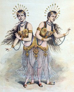 Siamesiske tvillinger, Rosa - Josepha Blazek Fra "Le Petit Journal", Paris, 8. april 1891 (gravering) av French School