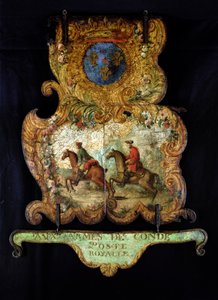 Signer for Royal Mail of Chantilly med Conde-våpenet (malt metall) av French School