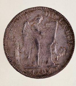 Sølv fransk ecu (scude), fransk republikk (1793-1804) av French School
