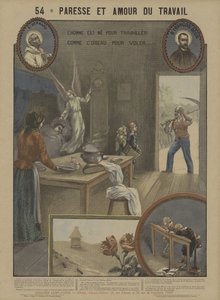 Dovendyr og flid (fargelitho) av French School