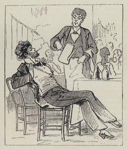 Røyking på kafé (gravering) av French School