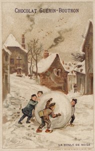 Snøball (chromolitho) av French School