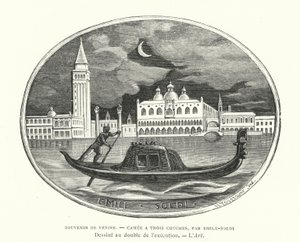 Souvenir of Venice, cameo designet av den franske billedhuggeren Emile Soldi av French School