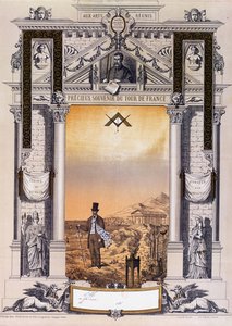Souvenir av en reisemann arbeider Tour de France etter læretiden hans, ca. 1860 av French School