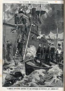 Den spanske admiral Cervera og hans offiserer overga seg til amerikanerne. Cubas uavhengighetskrig, som var under spansk styre, brøt ut i 1895, og cubanerne ba amerikanerne om å gripe inn. Dermed begynte og endte krigen mellom Spania og Amerika i 18 av French School