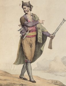 Spansk smugler av Cadiz-området, 1815, gravert av Langlume (1800-tallet) av French School