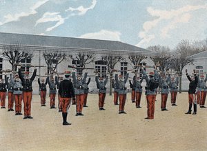 Spesial militærskole i Saint-Cyr (Saint Cyr), intern tjeneste: begynnelsen av treningen. av French School