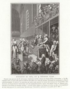 Tale av kong Louis XVI av Frankrike til nasjonalforsamlingen, den franske revolusjonen, 4. februar 1790 av French School