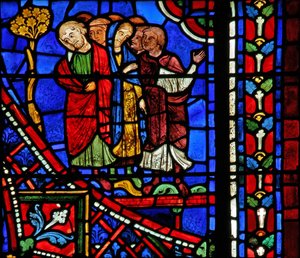 St. Apollinaire: de troende ved begravelsen hans (w36) av French School