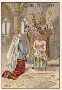 St Clotilde, andre kone til Clovis I, kongen av frankerne av French School