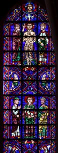 St John Baptist med Agnus Dei; dåpen i Jordan (w106) av French School