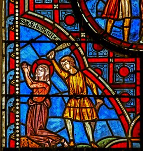 St Margaret-historien: hun blir slått for å nekte Olibrius-fremskritt av French School