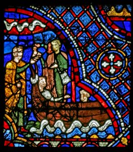 St Nicholas: demon gir de reisende en trylledrikk (w29a) av French School